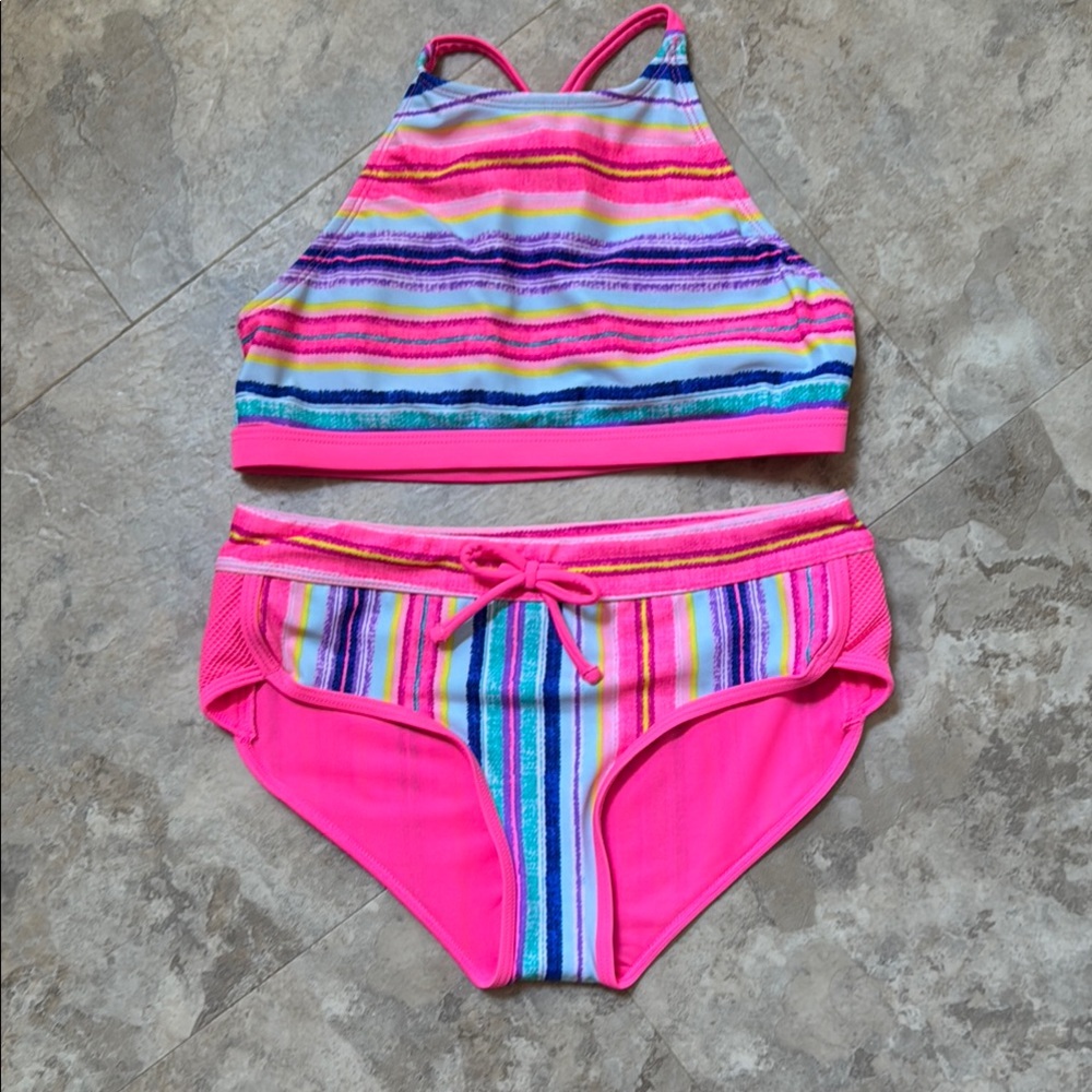 Justice Pink Bikini Swim Set